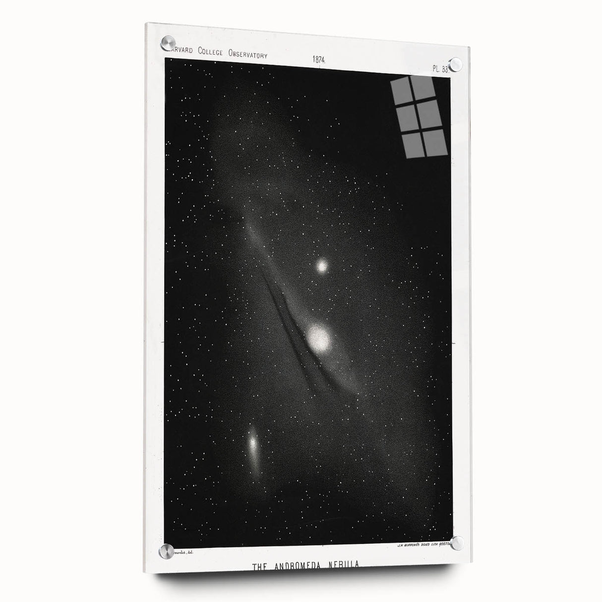 Grunge Astronomy Wall Art - Vintage Andromeda Nebula Canvas Print