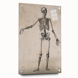 Abstract Grunge Skeleton Canvas Print - Modern Grunge Wall Art Decor