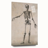 Abstract Grunge Skeleton Canvas Print - Modern Grunge Wall Art Decor