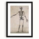 Abstract Grunge Skeleton Canvas Print - Modern Grunge Wall Art Decor