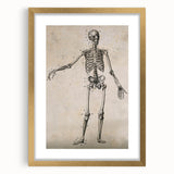 Abstract Grunge Skeleton Canvas Print - Modern Grunge Wall Art Decor