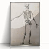 Abstract Grunge Skeleton Canvas Print - Modern Grunge Wall Art Decor