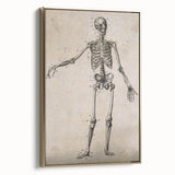 Abstract Grunge Skeleton Canvas Print - Modern Grunge Wall Art Decor