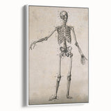 Abstract Grunge Skeleton Canvas Print - Modern Grunge Wall Art Decor