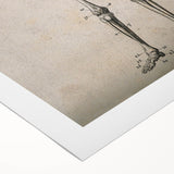 Abstract Grunge Skeleton Canvas Print - Modern Grunge Wall Art Decor