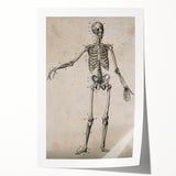 Abstract Grunge Skeleton Canvas Print - Modern Grunge Wall Art Decor