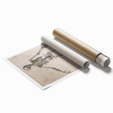 Abstract Grunge Skeleton Canvas Print - Modern Grunge Wall Art Decor