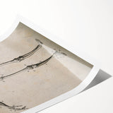 Abstract Grunge Skeleton Canvas Print - Modern Grunge Wall Art Decor