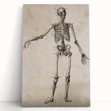 Abstract Grunge Skeleton Canvas Print - Modern Grunge Wall Art Decor