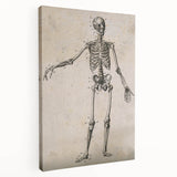 Abstract Grunge Skeleton Canvas Print - Modern Grunge Wall Art Decor