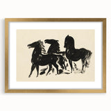 Grunge Wall Art - Abstract Horse Canvas Print for Edgy Decor