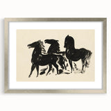 Grunge Wall Art - Abstract Horse Canvas Print for Edgy Decor