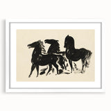 Grunge Wall Art - Abstract Horse Canvas Print for Edgy Decor