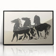 Grunge Wall Art - Abstract Horse Canvas Print for Edgy Decor