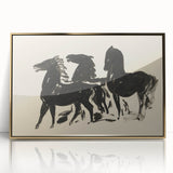 Grunge Wall Art - Abstract Horse Canvas Print for Edgy Decor