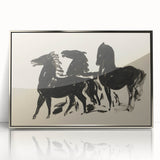 Grunge Wall Art - Abstract Horse Canvas Print for Edgy Decor