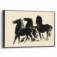 Grunge Wall Art - Abstract Horse Canvas Print for Edgy Decor