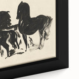 Grunge Wall Art - Abstract Horse Canvas Print for Edgy Decor