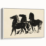 Grunge Wall Art - Abstract Horse Canvas Print for Edgy Decor