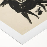 Grunge Wall Art - Abstract Horse Canvas Print for Edgy Decor