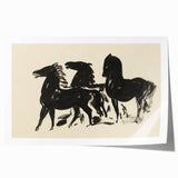 Grunge Wall Art - Abstract Horse Canvas Print for Edgy Decor