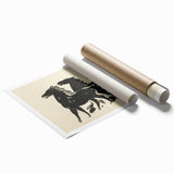 Grunge Wall Art - Abstract Horse Canvas Print for Edgy Decor