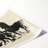 Grunge Wall Art - Abstract Horse Canvas Print for Edgy Decor