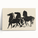 Grunge Wall Art - Abstract Horse Canvas Print for Edgy Decor