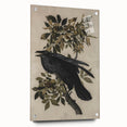 Grunge Wall Art - Vintage Raven Print on Stretched Canvas or Acrylic Glass