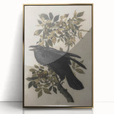 Grunge Wall Art - Vintage Raven Print on Stretched Canvas or Acrylic Glass