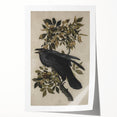 Grunge Wall Art - Vintage Raven Print on Stretched Canvas or Acrylic Glass