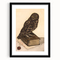 Vintage Grunge Art - Owl Canvas Print for Modern Grunge Aesthetic