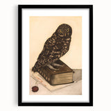 Vintage Grunge Art - Owl Canvas Print for Modern Grunge Aesthetic