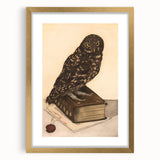 Vintage Grunge Art - Owl Canvas Print for Modern Grunge Aesthetic
