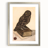Vintage Grunge Art - Owl Canvas Print for Modern Grunge Aesthetic