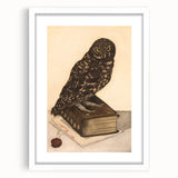 Vintage Grunge Art - Owl Canvas Print for Modern Grunge Aesthetic