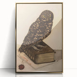 Vintage Grunge Art - Owl Canvas Print for Modern Grunge Aesthetic