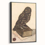 Vintage Grunge Art - Owl Canvas Print for Modern Grunge Aesthetic