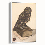 Vintage Grunge Art - Owl Canvas Print for Modern Grunge Aesthetic
