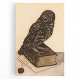 Vintage Grunge Art - Owl Canvas Print for Modern Grunge Aesthetic
