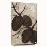 Abstract Grunge Painting - Pinecone Canvas for Rustic Modern Decor