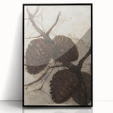 Abstract Grunge Painting - Pinecone Canvas for Rustic Modern Decor