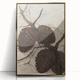 Abstract Grunge Painting - Pinecone Canvas for Rustic Modern Decor