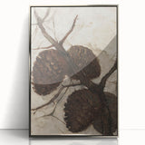 Abstract Grunge Painting - Pinecone Canvas for Rustic Modern Decor