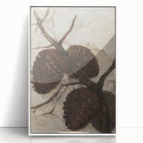 Abstract Grunge Painting - Pinecone Canvas for Rustic Modern Decor