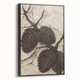 Abstract Grunge Painting - Pinecone Canvas for Rustic Modern Decor