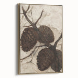 Abstract Grunge Painting - Pinecone Canvas for Rustic Modern Decor