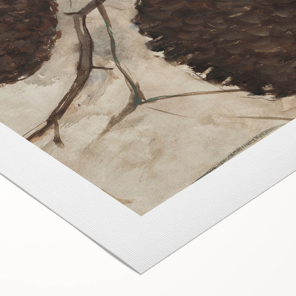 Abstract Grunge Painting - Pinecone Canvas for Rustic Modern Decor