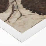 Abstract Grunge Painting - Pinecone Canvas for Rustic Modern Decor