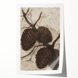 Abstract Grunge Painting - Pinecone Canvas for Rustic Modern Decor